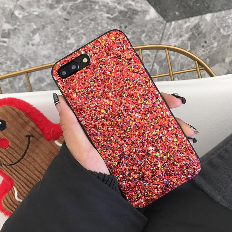 For iPhone 8 Plus & 7 Plus Glitter Powder Style Full Coverage Protective Back Case