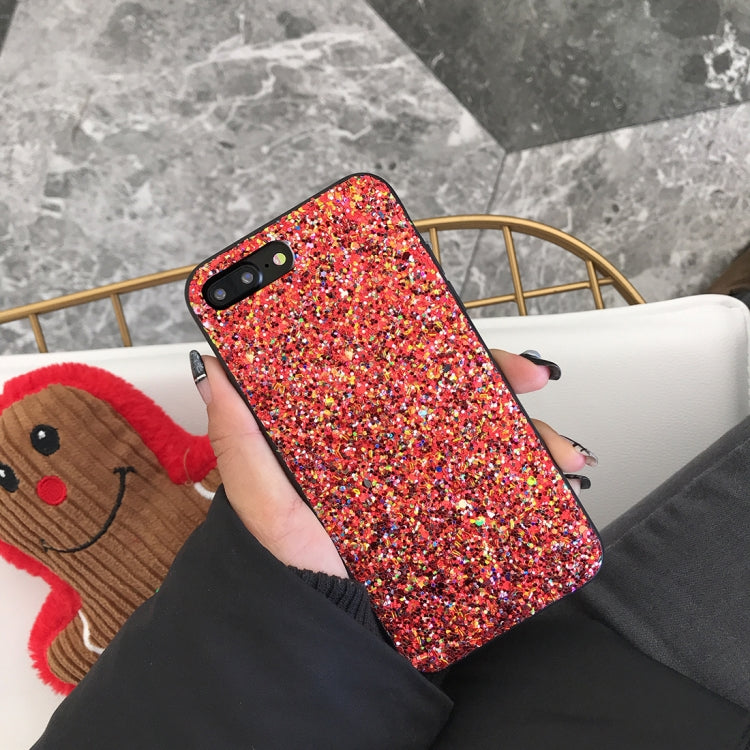 For iPhone 8 Plus & 7 Plus Glitter Powder Style Full Coverage Protective Back Case