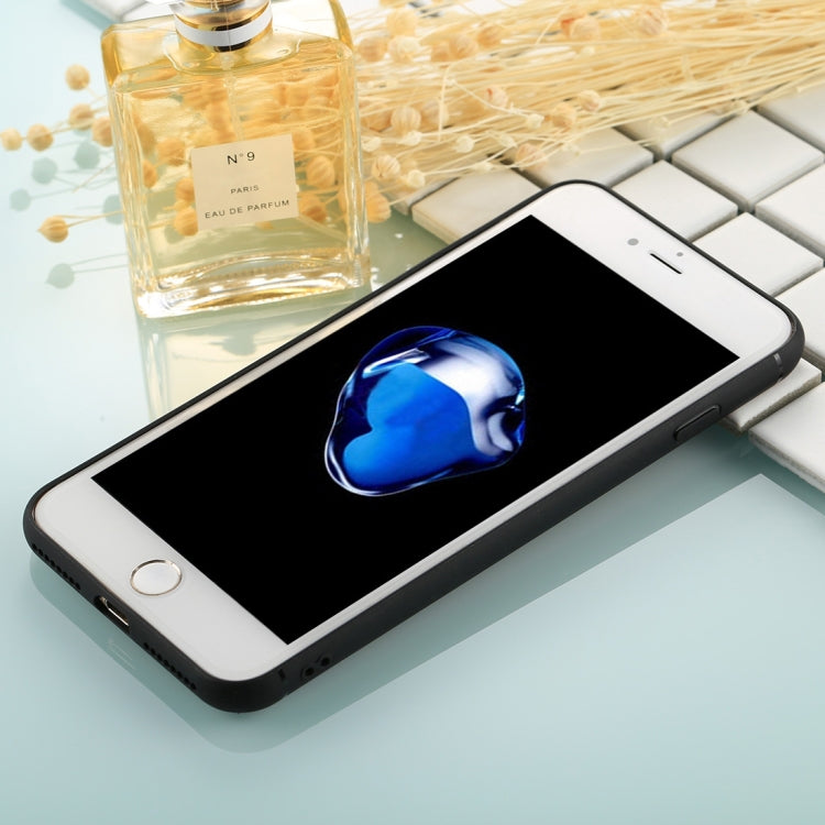 For iPhone 8 Plus & 7 Plus 0.8mm Tempered Glass High Quality TPU Airframe Protective Back Cover Case