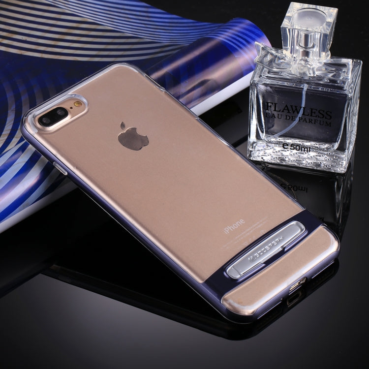GOOSPERY for 5.5 inch iPhone 8 Plus & 7 Plus Detachable Electroplating Bumper Frame + TPU Shockproof Protective Back Cover Case with Holder