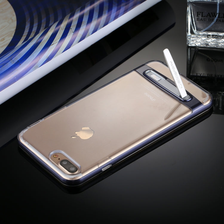 GOOSPERY for 5.5 inch iPhone 8 Plus & 7 Plus Detachable Electroplating Bumper Frame + TPU Shockproof Protective Back Cover Case with Holder