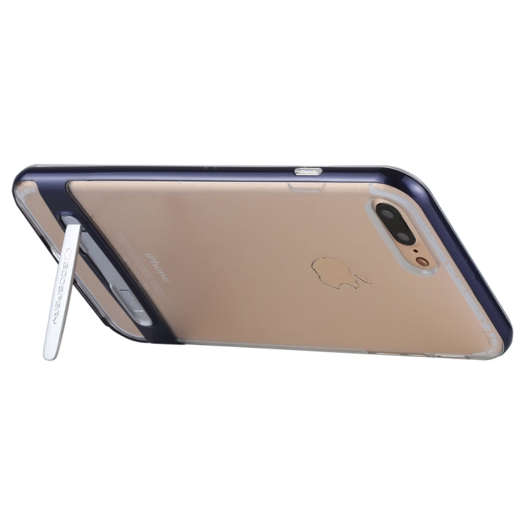GOOSPERY for 5.5 inch iPhone 8 Plus & 7 Plus Detachable Electroplating Bumper Frame + TPU Shockproof Protective Back Cover Case with Holder