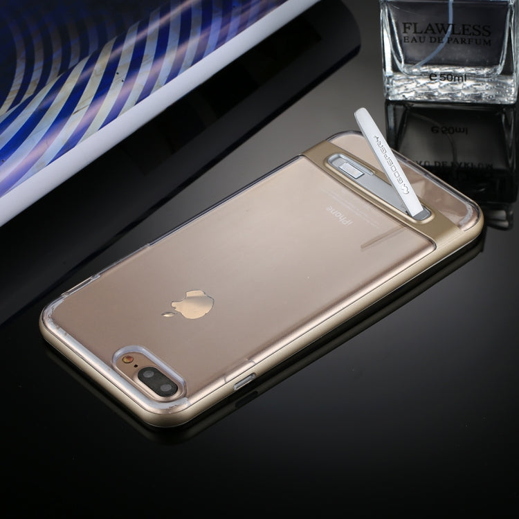 GOOSPERY for 5.5 inch iPhone 8 Plus & 7 Plus Detachable Electroplating Bumper Frame + TPU Shockproof Protective Back Cover Case with Holder