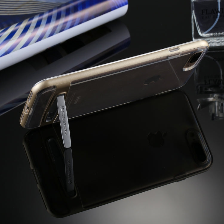GOOSPERY for 5.5 inch iPhone 8 Plus & 7 Plus Detachable Electroplating Bumper Frame + TPU Shockproof Protective Back Cover Case with Holder