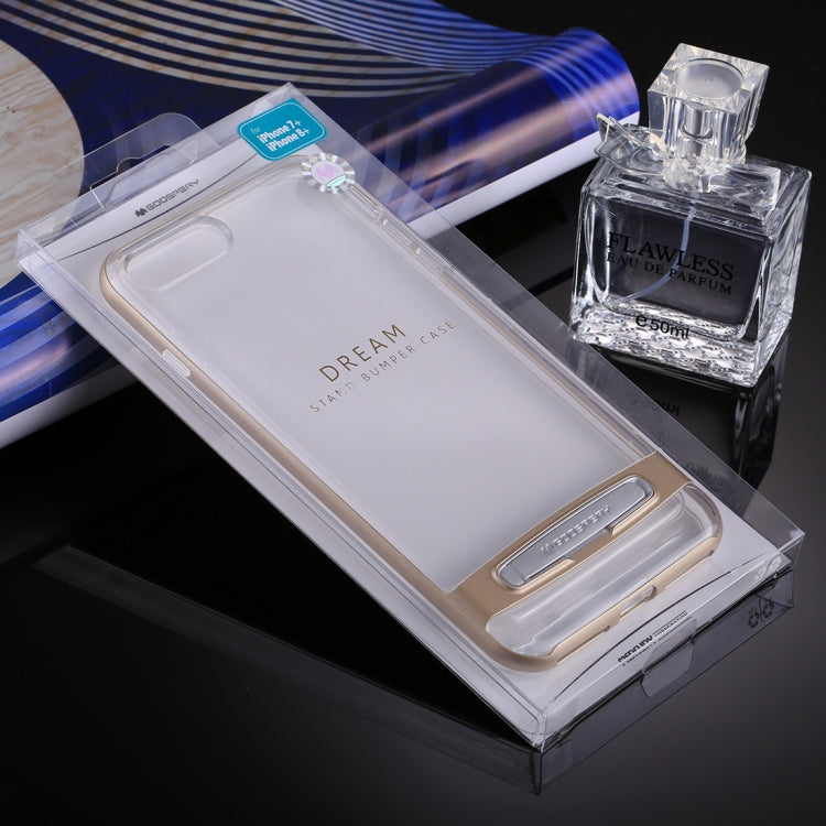 GOOSPERY for 5.5 inch iPhone 8 Plus & 7 Plus Detachable Electroplating Bumper Frame + TPU Shockproof Protective Back Cover Case with Holder