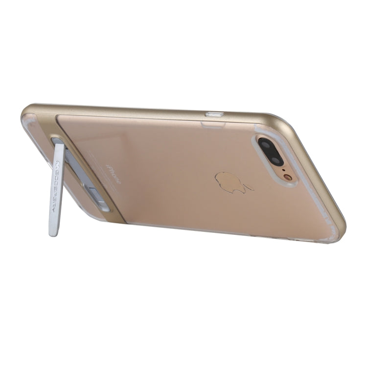GOOSPERY for 5.5 inch iPhone 8 Plus & 7 Plus Detachable Electroplating Bumper Frame + TPU Shockproof Protective Back Cover Case with Holder