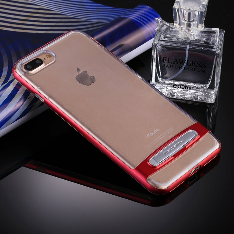 GOOSPERY for 5.5 inch iPhone 8 Plus & 7 Plus Detachable Electroplating Bumper Frame + TPU Shockproof Protective Back Cover Case with Holder