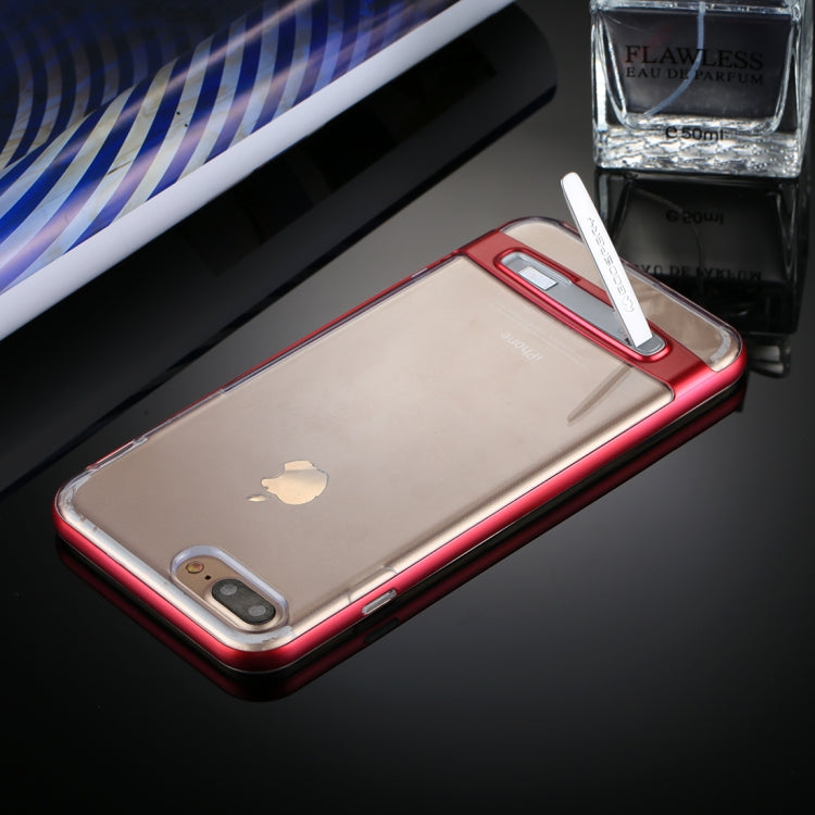 GOOSPERY for 5.5 inch iPhone 8 Plus & 7 Plus Detachable Electroplating Bumper Frame + TPU Shockproof Protective Back Cover Case with Holder