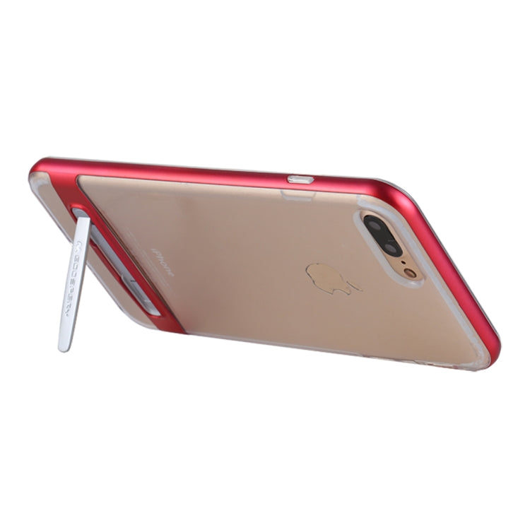 GOOSPERY for 5.5 inch iPhone 8 Plus & 7 Plus Detachable Electroplating Bumper Frame + TPU Shockproof Protective Back Cover Case with Holder