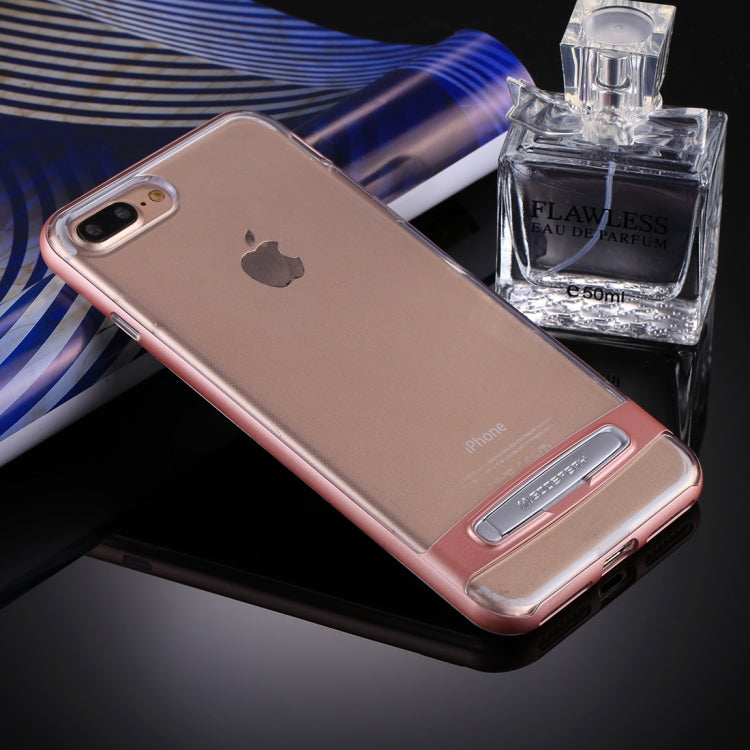 GOOSPERY for 5.5 inch iPhone 8 Plus & 7 Plus Detachable Electroplating Bumper Frame + TPU Shockproof Protective Back Cover Case with Holder