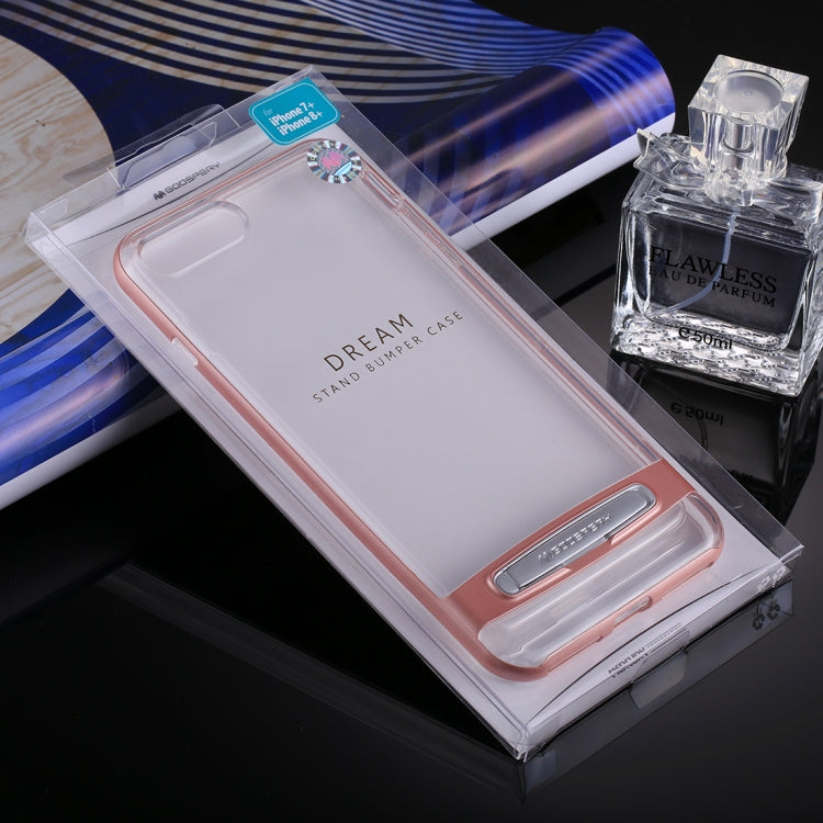 GOOSPERY for 5.5 inch iPhone 8 Plus & 7 Plus Detachable Electroplating Bumper Frame + TPU Shockproof Protective Back Cover Case with Holder