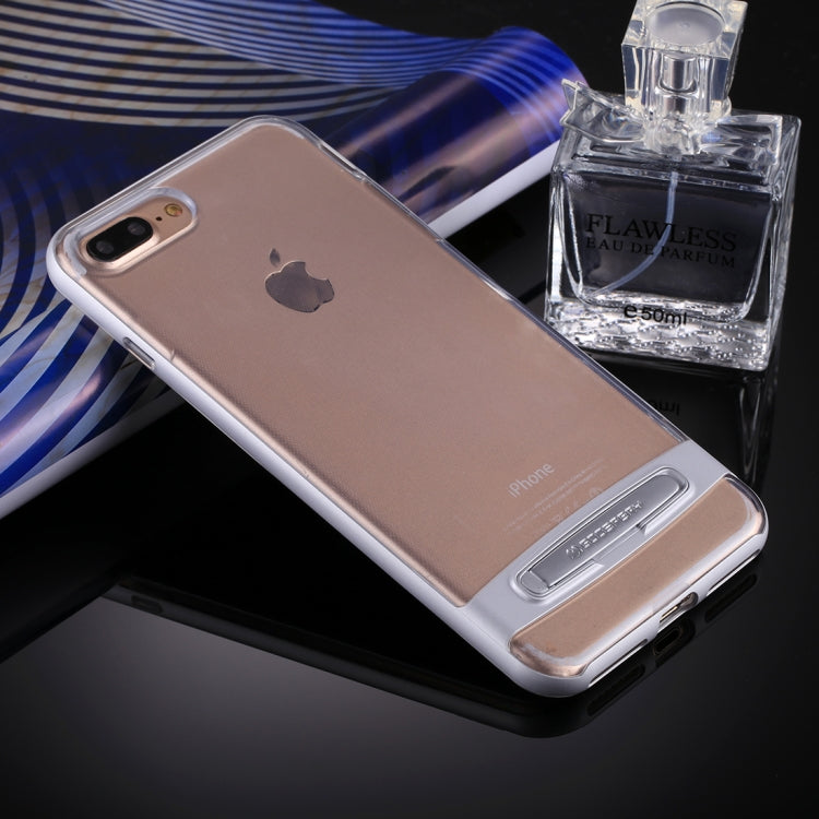 GOOSPERY for 5.5 inch iPhone 8 Plus & 7 Plus Detachable Electroplating Bumper Frame + TPU Shockproof Protective Back Cover Case with Holder