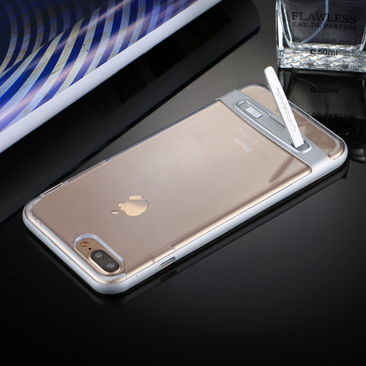 GOOSPERY for 5.5 inch iPhone 8 Plus & 7 Plus Detachable Electroplating Bumper Frame + TPU Shockproof Protective Back Cover Case with Holder