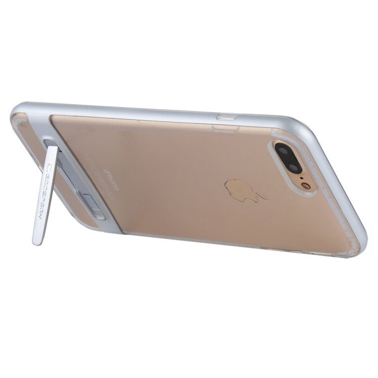 GOOSPERY for 5.5 inch iPhone 8 Plus & 7 Plus Detachable Electroplating Bumper Frame + TPU Shockproof Protective Back Cover Case with Holder