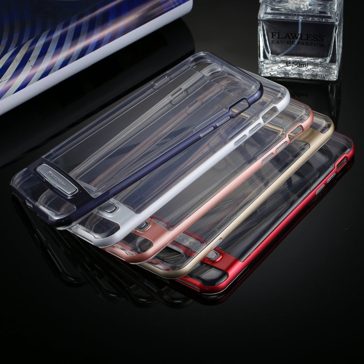 GOOSPERY for 5.5 inch iPhone 8 Plus & 7 Plus Detachable Electroplating Bumper Frame + TPU Shockproof Protective Back Cover Case with Holder