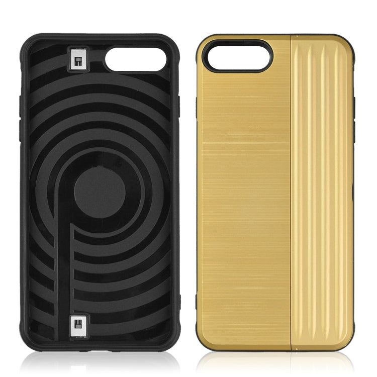TPU + PC Protective Case for iPhone 8 Plus & 7 Plus, with Card Slot and Holder