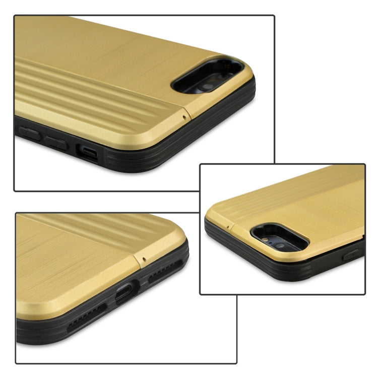 TPU + PC Protective Case for iPhone 8 Plus & 7 Plus, with Card Slot and Holder