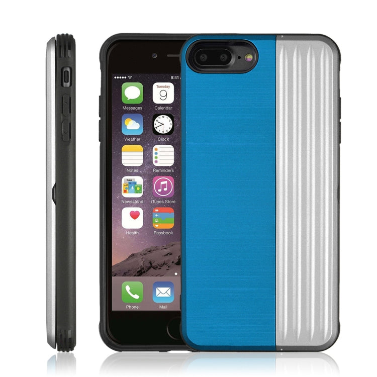 TPU + PC Protective Case for iPhone 8 Plus & 7 Plus, with Card Slot and Holder