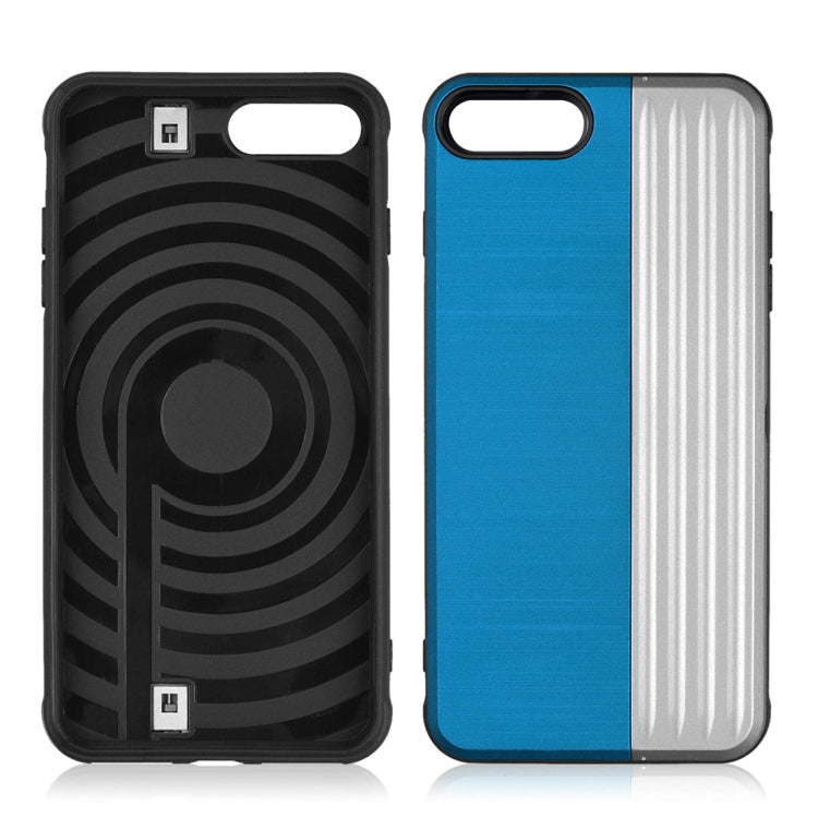 TPU + PC Protective Case for iPhone 8 Plus & 7 Plus, with Card Slot and Holder