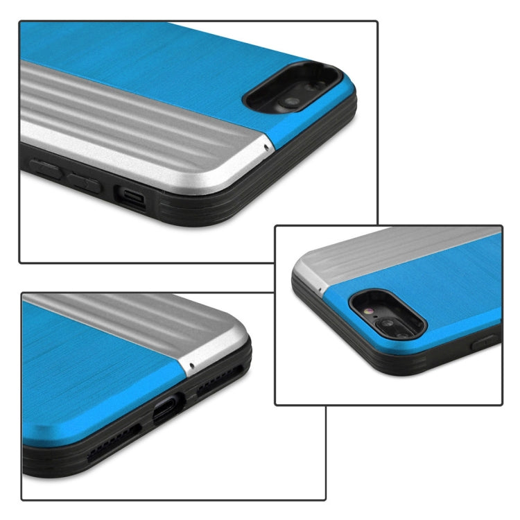 TPU + PC Protective Case for iPhone 8 Plus & 7 Plus, with Card Slot and Holder