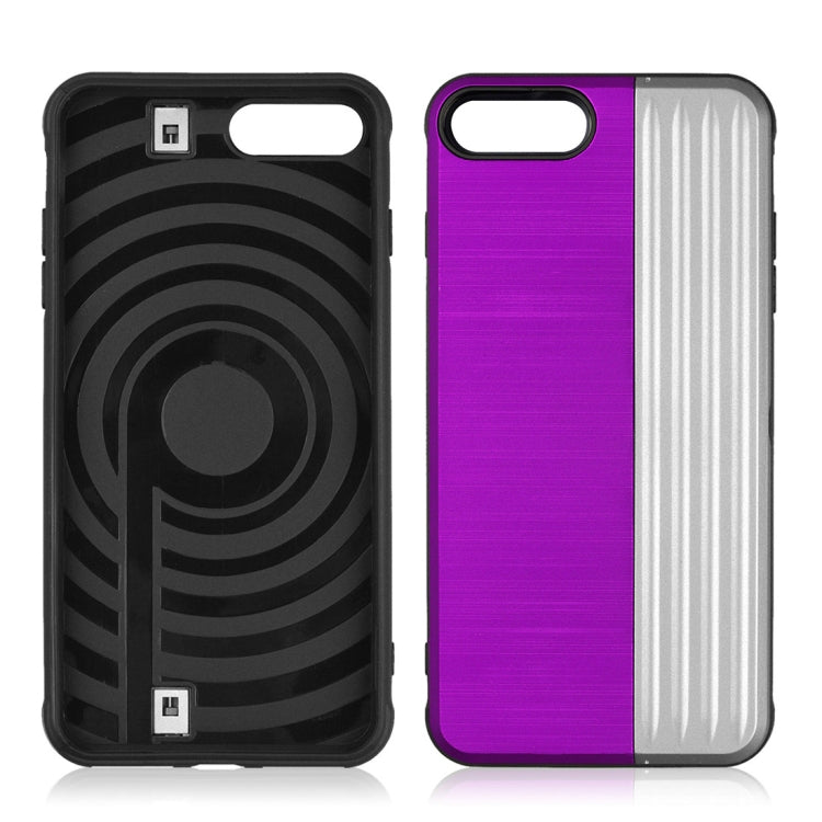 TPU + PC Protective Case for iPhone 8 Plus & 7 Plus, with Card Slot and Holder