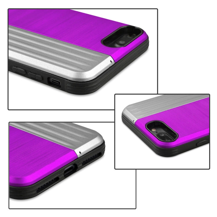 TPU + PC Protective Case for iPhone 8 Plus & 7 Plus, with Card Slot and Holder