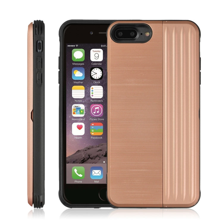 TPU + PC Protective Case for iPhone 8 Plus & 7 Plus, with Card Slot and Holder