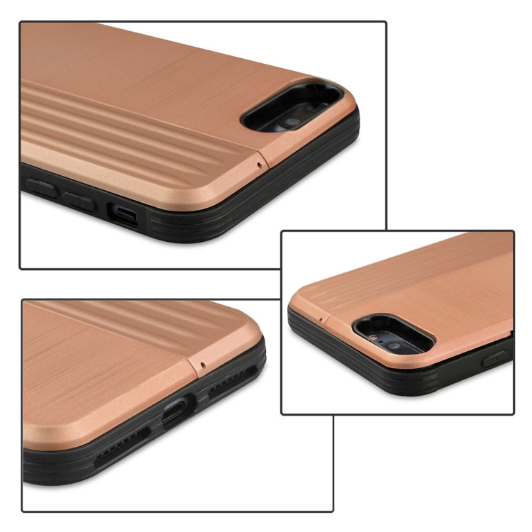TPU + PC Protective Case for iPhone 8 Plus & 7 Plus, with Card Slot and Holder