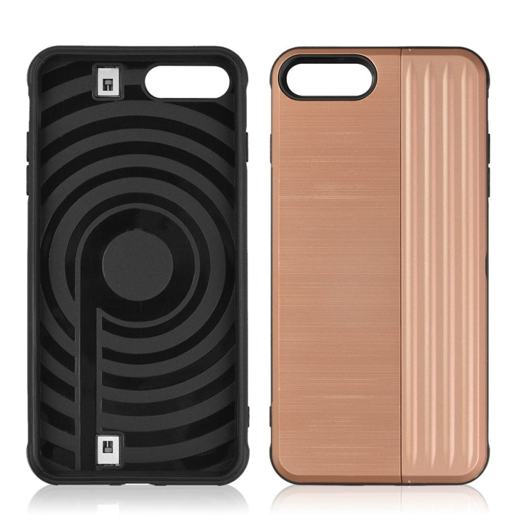 TPU + PC Protective Case for iPhone 8 Plus & 7 Plus, with Card Slot and Holder