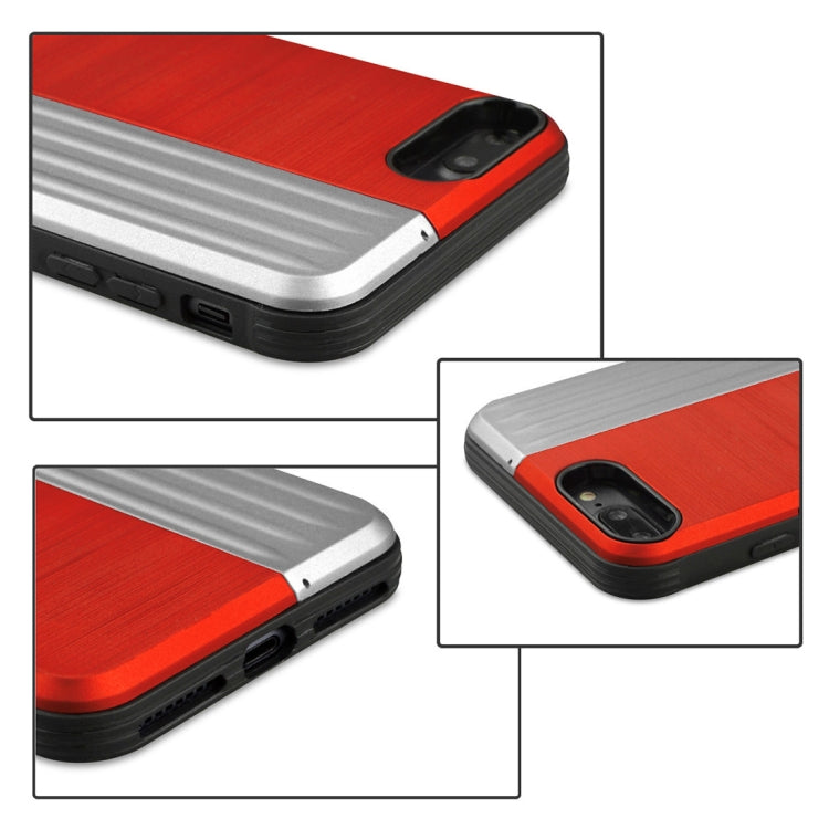 TPU + PC Protective Case for iPhone 8 Plus & 7 Plus, with Card Slot and Holder