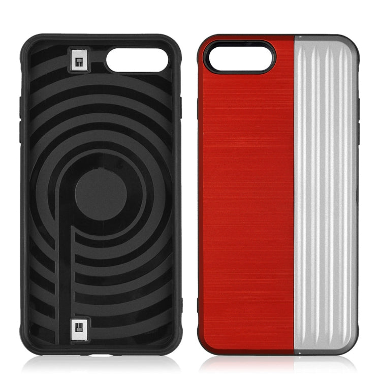 TPU + PC Protective Case for iPhone 8 Plus & 7 Plus, with Card Slot and Holder