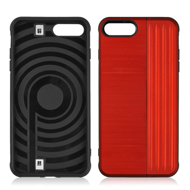 TPU + PC Protective Case for iPhone 8 Plus & 7 Plus, with Card Slot and Holder