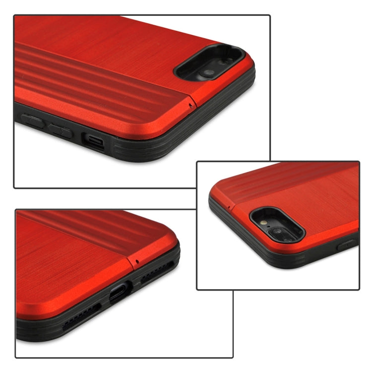 TPU + PC Protective Case for iPhone 8 Plus & 7 Plus, with Card Slot and Holder