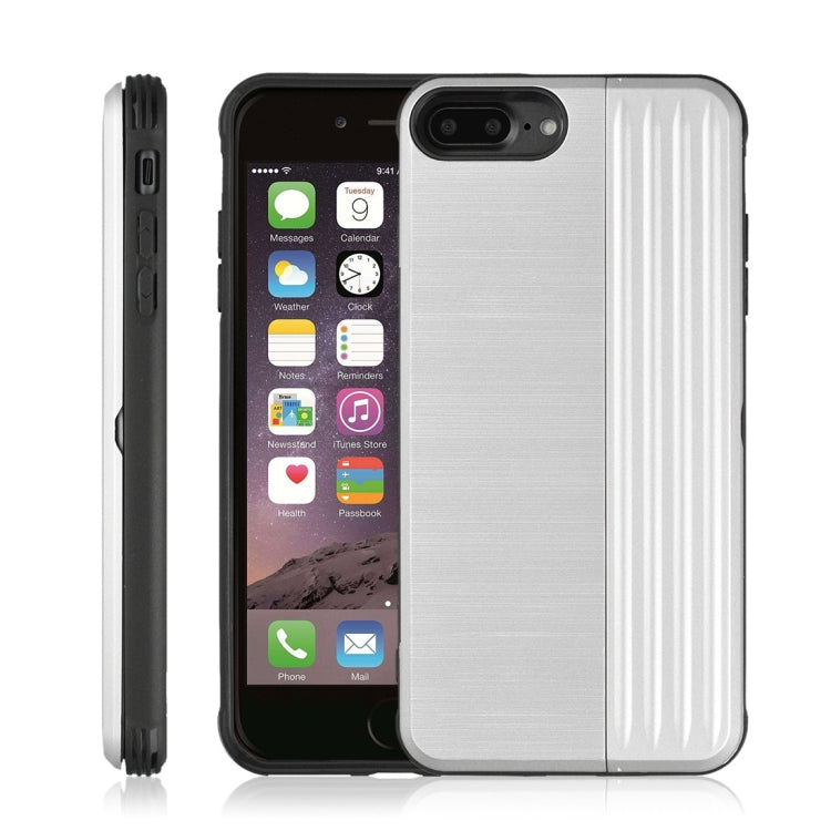 TPU + PC Protective Case for iPhone 8 Plus & 7 Plus, with Card Slot and Holder