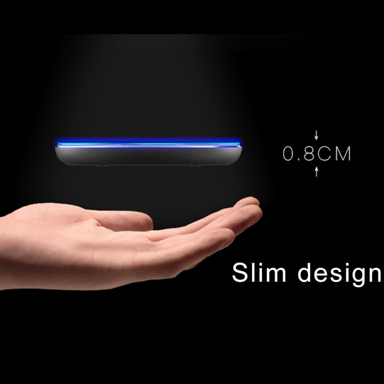 HAMTOD HL3 5W (Max) Output General Qi Standard Wireless Charger with Breathing Lamp, For iPhone, Galaxy, Huawei, Xiaomi, LG, HTC and other QI Standard Smart Phones