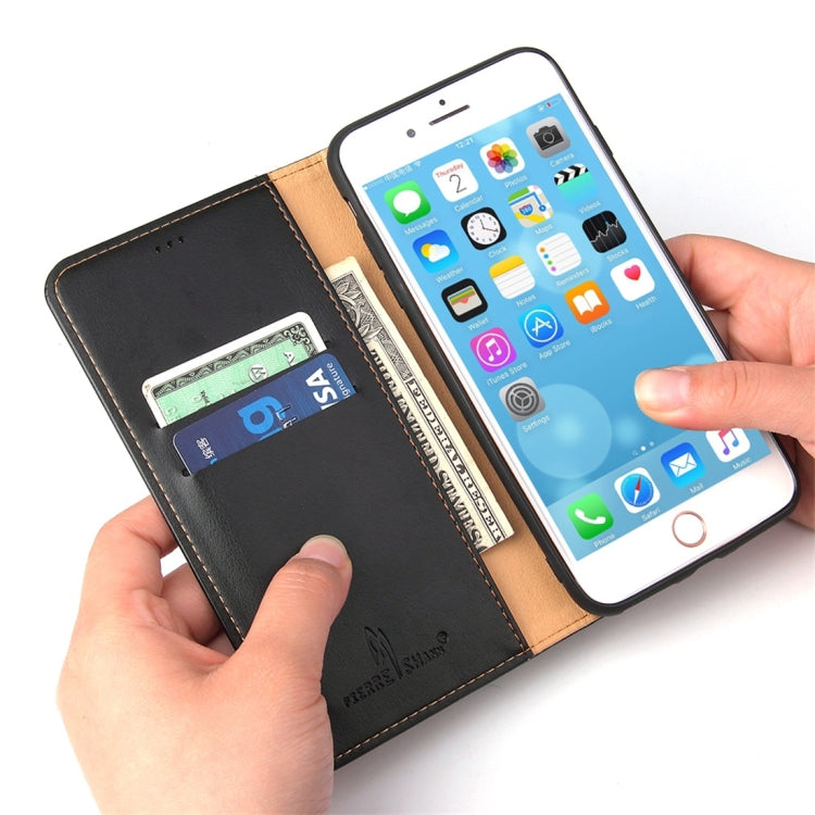 Dermis Texture PU Horizontal Flip Leather Case for iPhone 7 Plus / 8 Plus, with Holder & Card Slots & Wallet