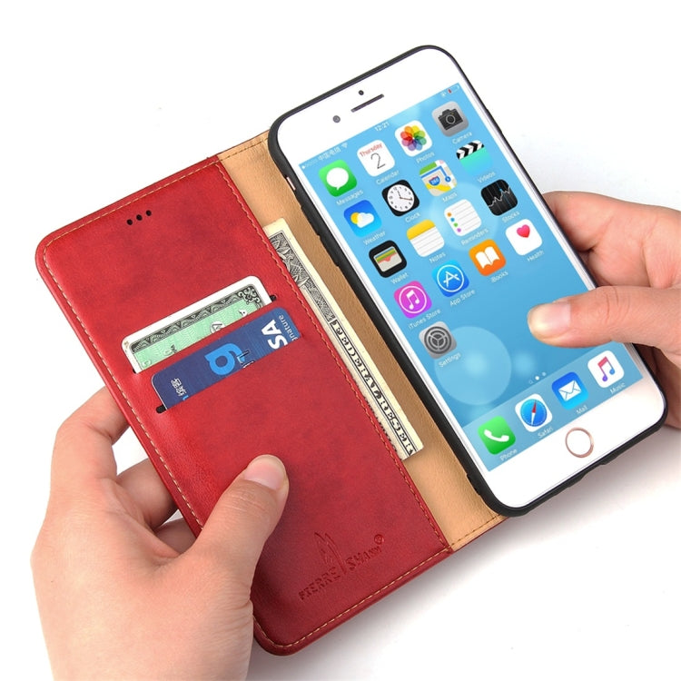 Dermis Texture PU Horizontal Flip Leather Case for iPhone 7 Plus / 8 Plus, with Holder & Card Slots & Wallet