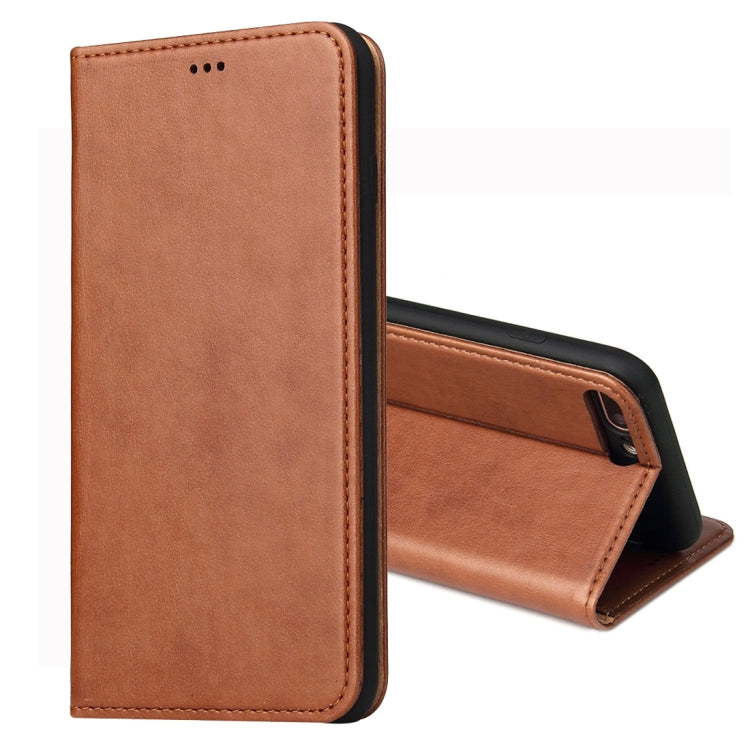 Dermis Texture PU Horizontal Flip Leather Case for iPhone 7 Plus / 8 Plus, with Holder & Card Slots & Wallet