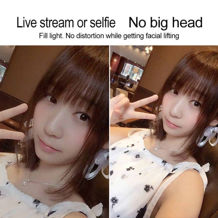 RK27 Mini LED 9 Modes 4600K Beauty Selfie Clip Fill Light with HD 3 in 1 Fisheye / Wide Angle / Macro Lens Phone Camera, Compatible with IOS and Android, for Live Broadcast, Live Stream, Beauty Selfie, etc(Pink)