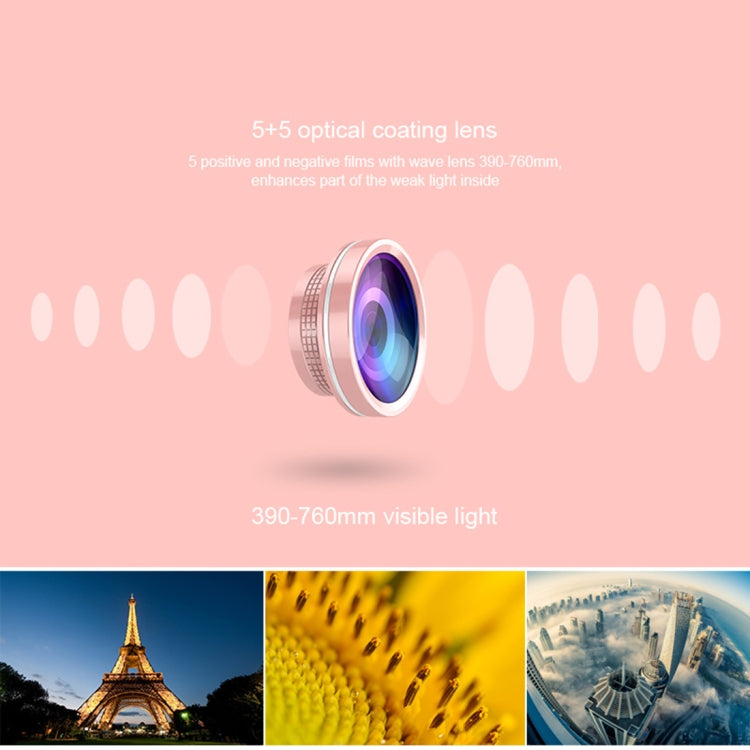 RK29 Butterfly Shape 126-LED 9 Levels Selfie Clip Fill Light with 3 in 1 Fisheye / Wide Angle / Macro Lens, Compatible with IOS and Android, for Live Broadcast, Live Stream, Beauty Selfie, etc (Green)