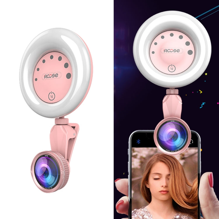 RK32 Beauty 52-LED Touch Sensor APP Control Selfie Clip Flash Fill Light with HD 4K Wide Angle / 20X Macro Lens, For Live Broadcast, Live Stream, Beauty Selfie, etc