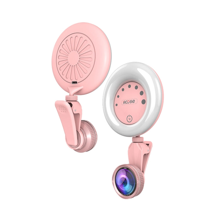 RK32 Beauty 52-LED Touch Sensor APP Control Selfie Clip Flash Fill Light with HD 4K Wide Angle / 20X Macro Lens, For Live Broadcast, Live Stream, Beauty Selfie, etc
