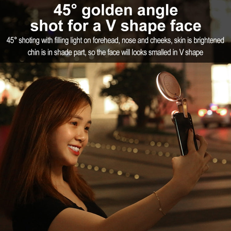 RK32 Beauty 52-LED Touch Sensor APP Control Selfie Clip Flash Fill Light with HD 4K Wide Angle / 20X Macro Lens, For Live Broadcast, Live Stream, Beauty Selfie, etc