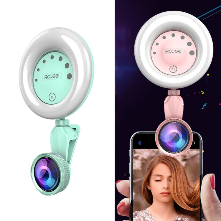 RK32 Beauty 52-LED Touch Sensor APP Control Selfie Clip Flash Fill Light with HD 4K Wide Angle / 20X Macro Lens, For Live Broadcast, Live Stream, Beauty Selfie, etc