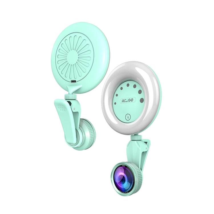 RK32 Beauty 52-LED Touch Sensor APP Control Selfie Clip Flash Fill Light with HD 4K Wide Angle / 20X Macro Lens, For Live Broadcast, Live Stream, Beauty Selfie, etc