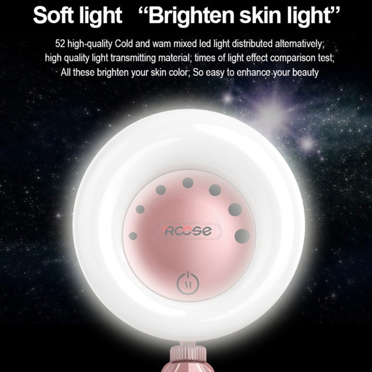 RK32 Beauty 52-LED Touch Sensor APP Control Selfie Clip Flash Fill Light with HD 4K Wide Angle / 20X Macro Lens, For Live Broadcast, Live Stream, Beauty Selfie, etc