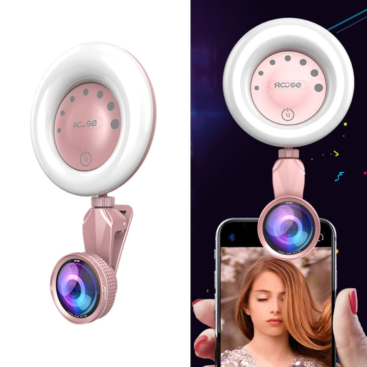 RK32 Beauty 52-LED Touch Sensor APP Control Selfie Clip Flash Fill Light with HD 4K Wide Angle / 20X Macro Lens, For Live Broadcast, Live Stream, Beauty Selfie, etc