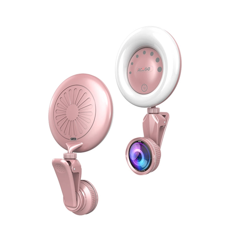 RK32 Beauty 52-LED Touch Sensor APP Control Selfie Clip Flash Fill Light with HD 4K Wide Angle / 20X Macro Lens, For Live Broadcast, Live Stream, Beauty Selfie, etc