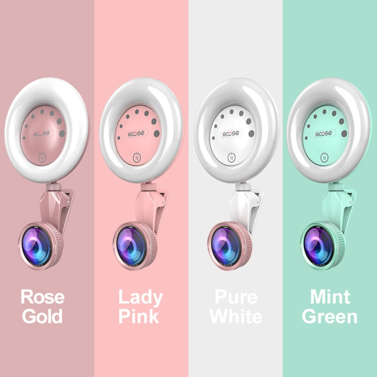 RK32 Beauty 52-LED Touch Sensor APP Control Selfie Clip Flash Fill Light with HD 4K Wide Angle / 20X Macro Lens, For Live Broadcast, Live Stream, Beauty Selfie, etc