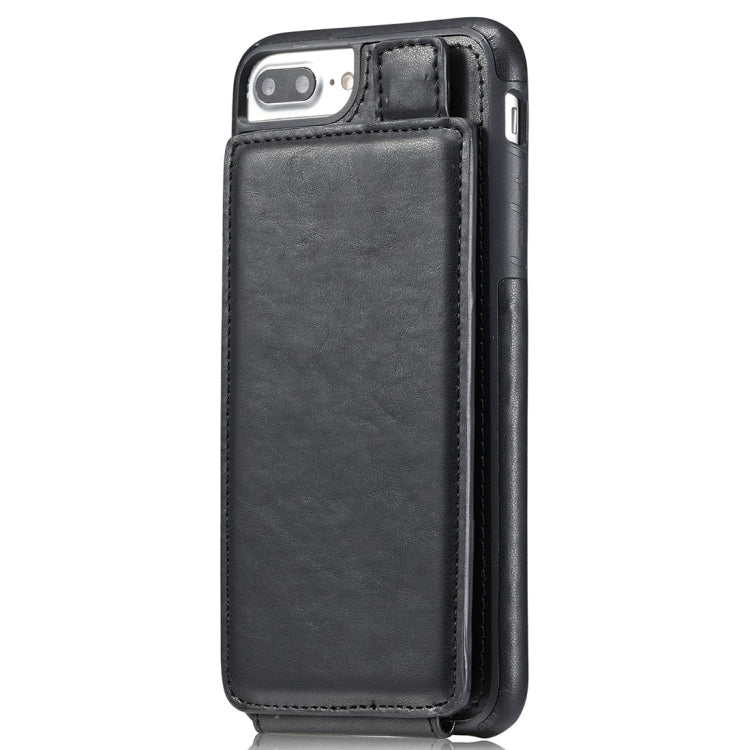 For iPhone 8 Plus & 7 Plus Retro PU Leather Texture Vertical Flip Protective Leather Case with Card Slots & Wallet & Photo Frame